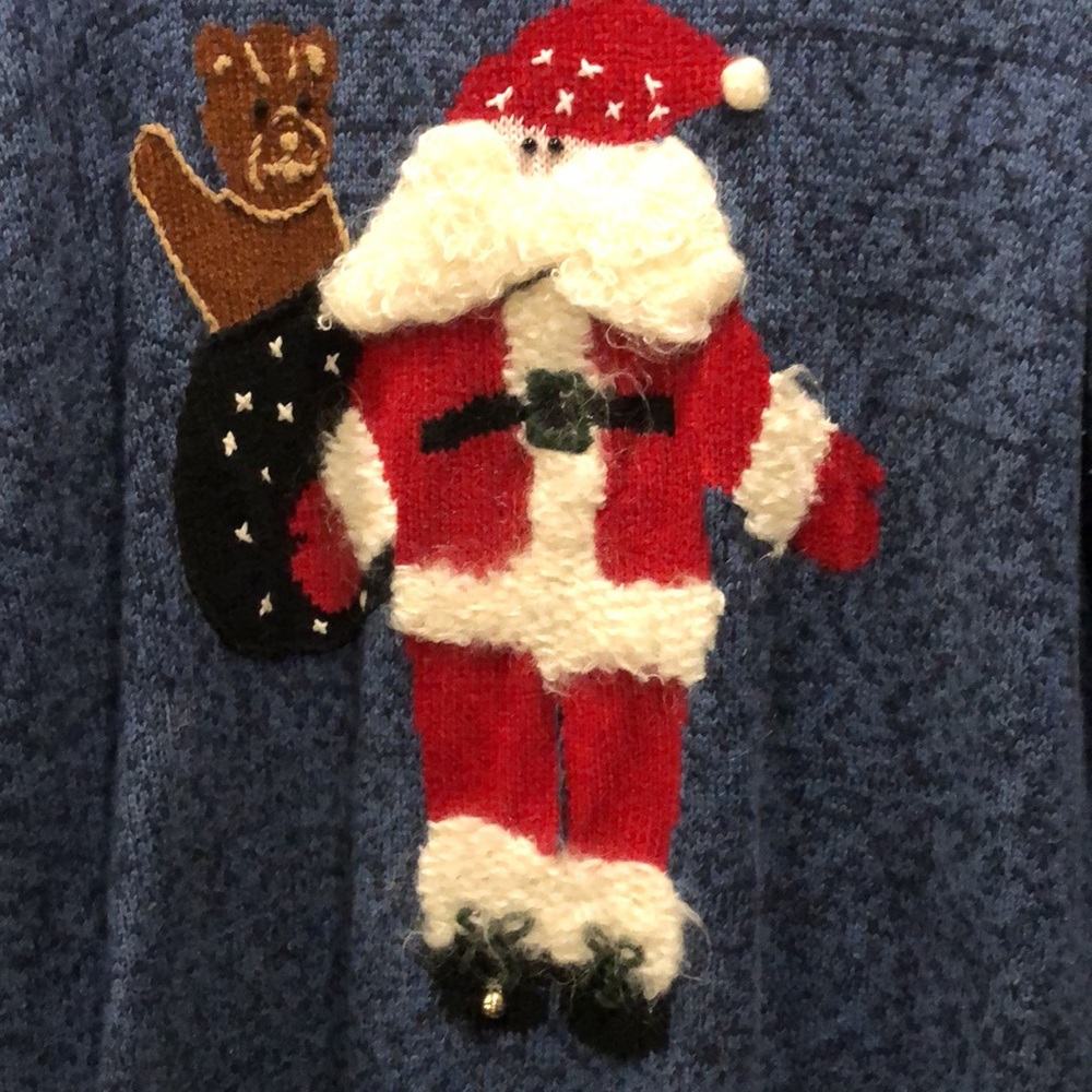 The Quaker Factory double sided Santa Sweater Size L